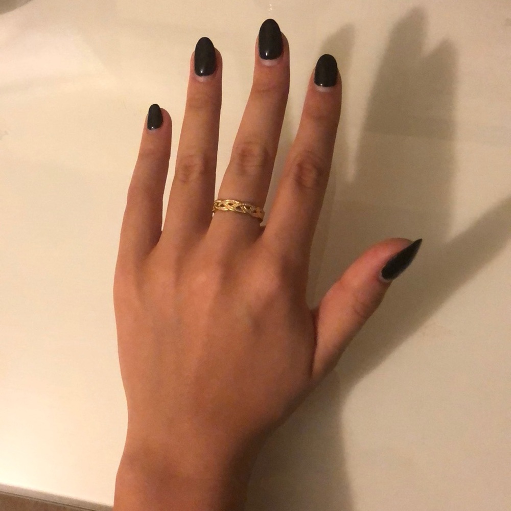 Gold braided ring